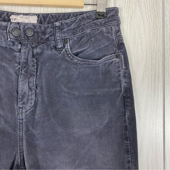 Free People | High Rise Dark Blue Skinny Corduroy Pants Size 29 - Picture 5 of 9